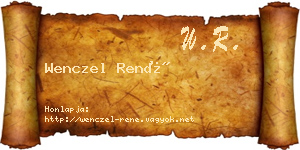 Wenczel René névjegykártya